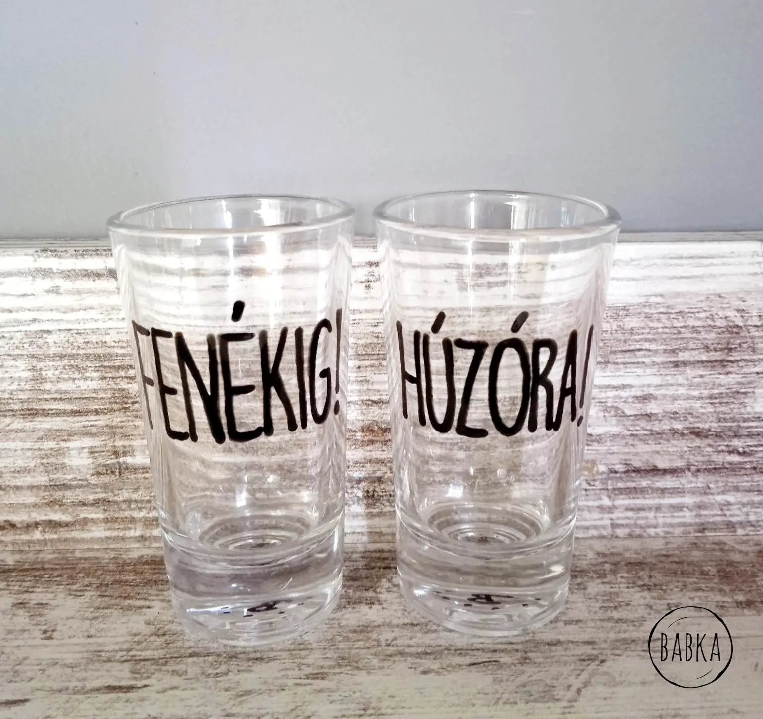 Páros "húzóra" pálinkás pohár