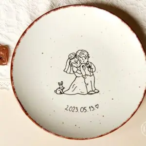 Esküvői tányér (a dátum szabadon variálható)