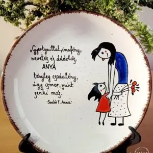 Anya tányér kislánnyal (21cm)