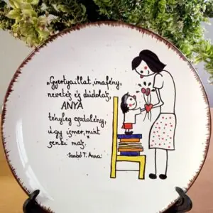 Anya tányér kisfiúval (21cm)