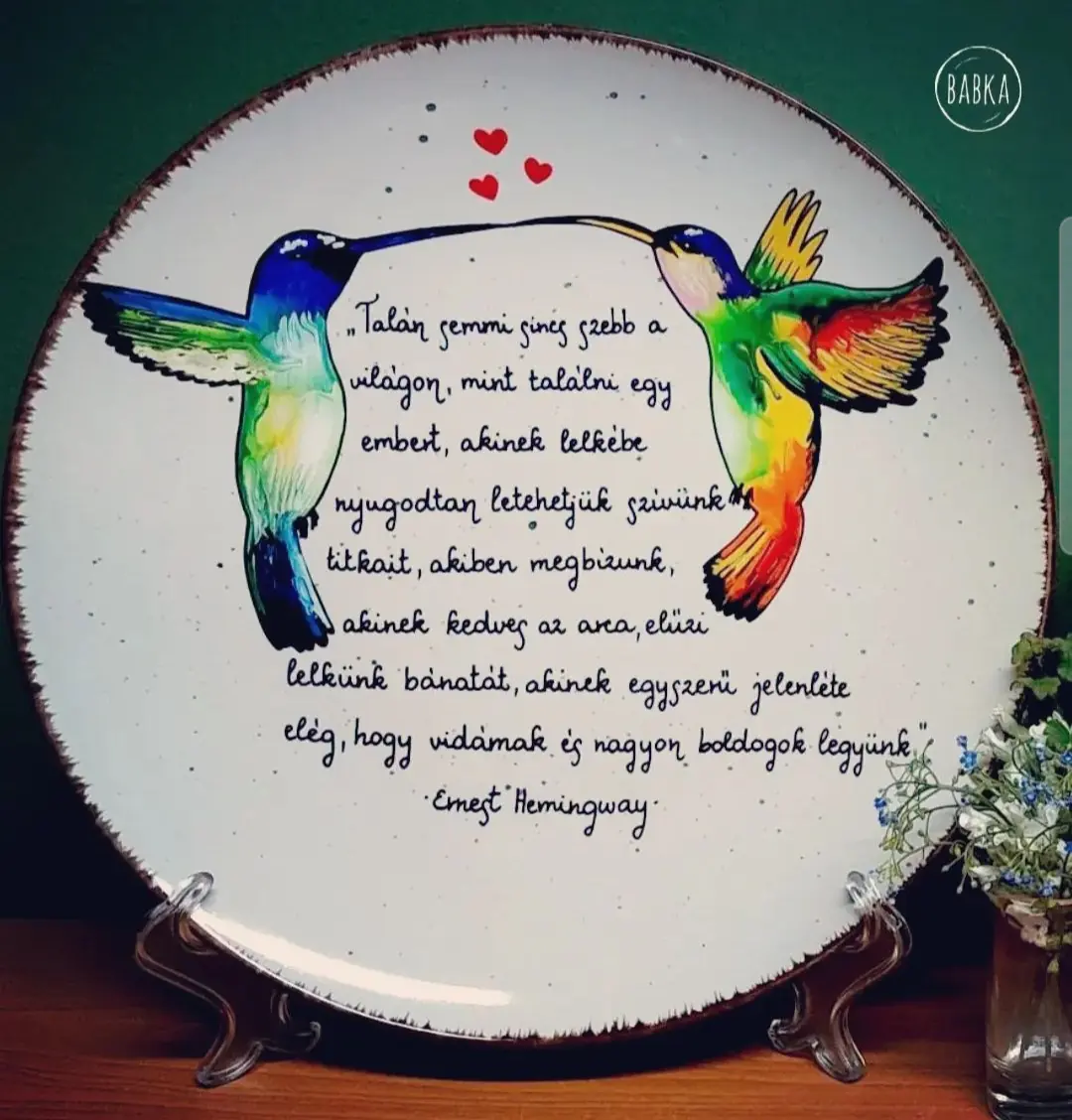 Hemingway (kolibris) tányér (27cm)