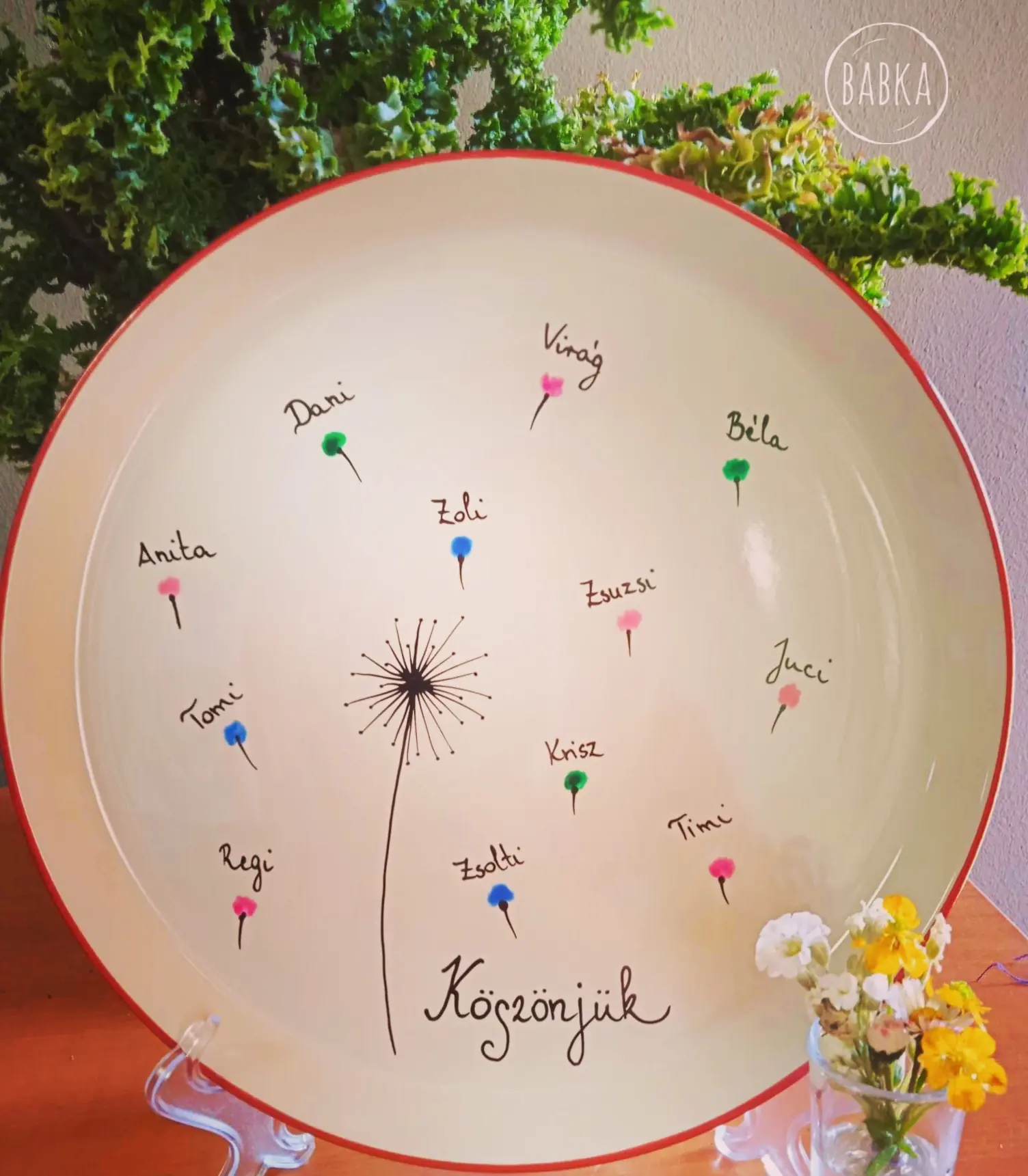 Ballagós tál  (személyre szabható)