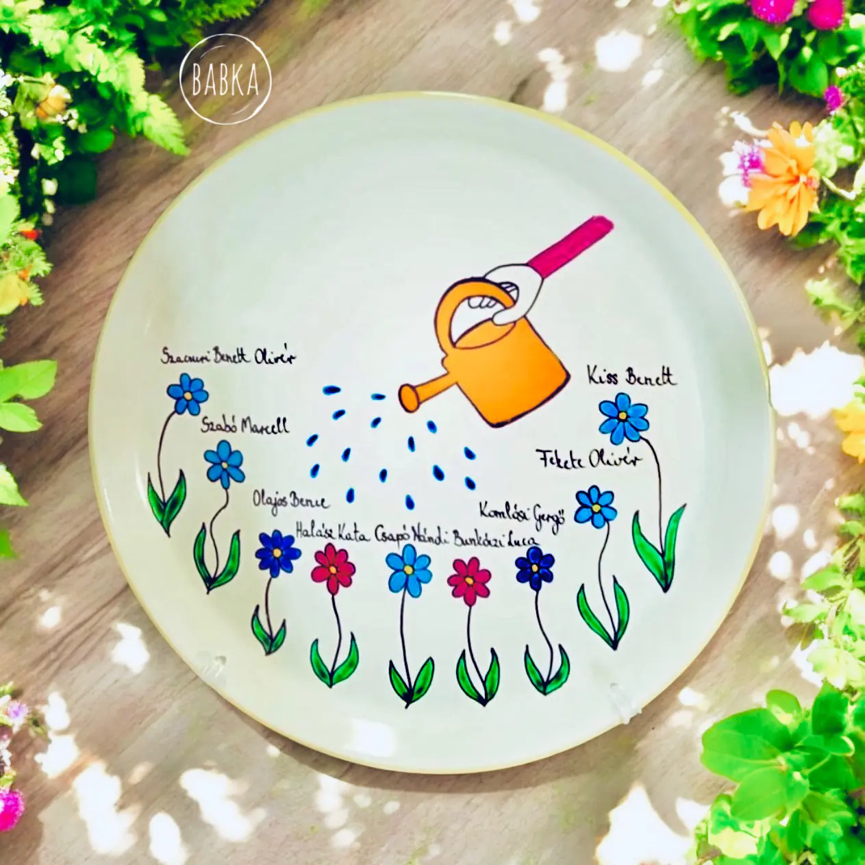 Ballagási tányér  (személyre szabható)
