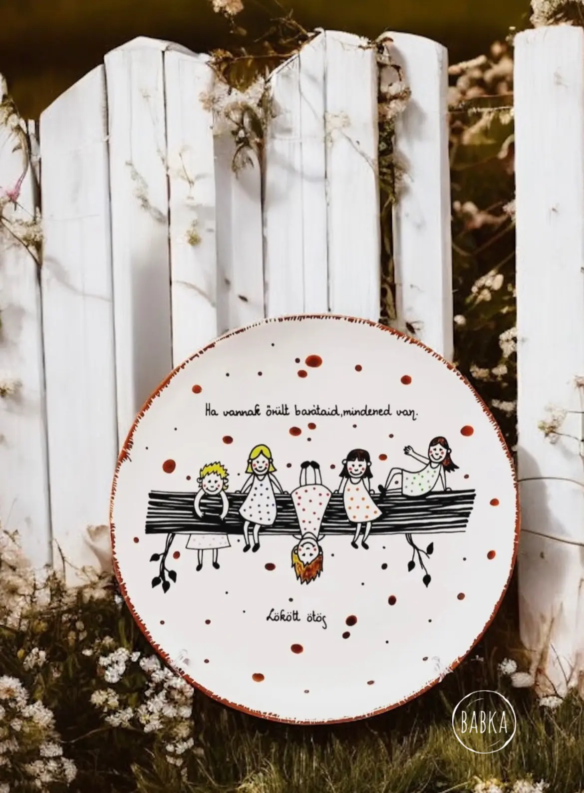 barátság tányér (variálható)