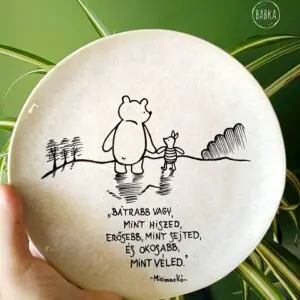 Micimackó motivációs tányér