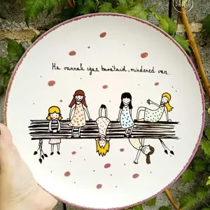 6 barátnő tányér (27cm) (a frizurák variálhatóak)