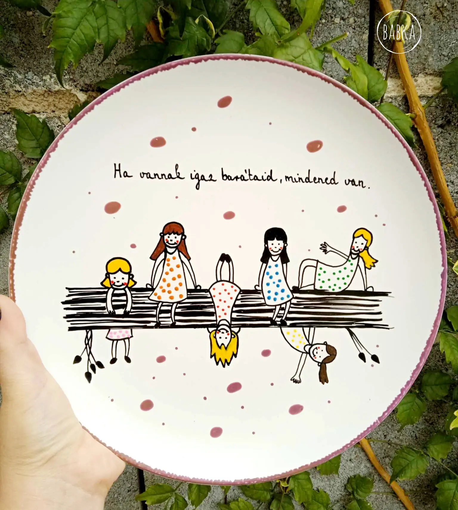 6 barátnő tányér (27cm) (a frizurák variálhatóak)