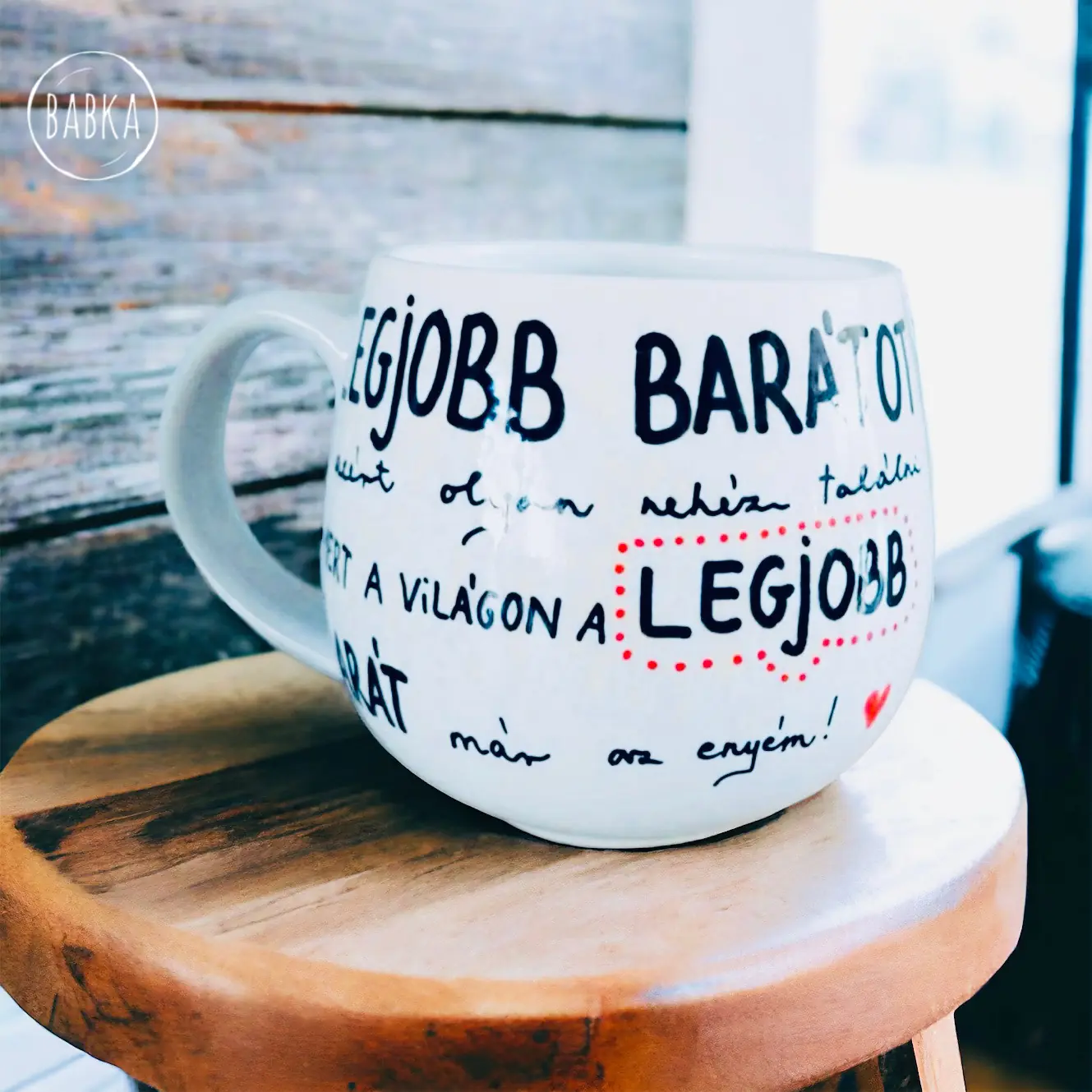 Legjobb barát bögre (Legjobb barátot azért olyan nehéz találni, mert a világon a legjobb barát már az enyém.)