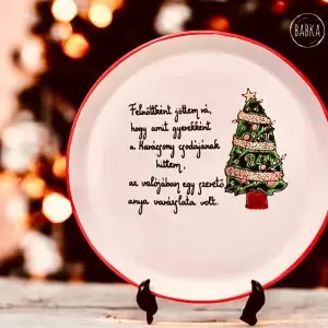 Karácsonyi anya varázslat tányér