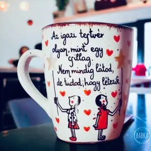 Testvéri szeretet bögre  (Az igazi testvér olyan, mint egy csillag. Nem mindig látod, de tudod, hogy létezik.)
