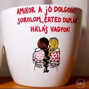 Barátnők kaspó (személyre szabható)