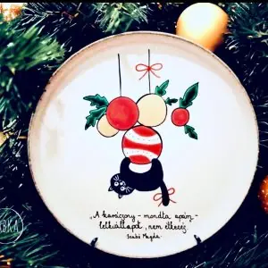 Szabó Magda- Karácsony (27cm) (A karácsony-mondta apám- lelkiállapot, nem étkezés) - Türkizkék