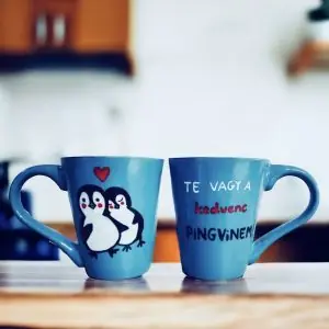 Kedvenc pingvinem páros bögre (2,6dl) - Sötétkék