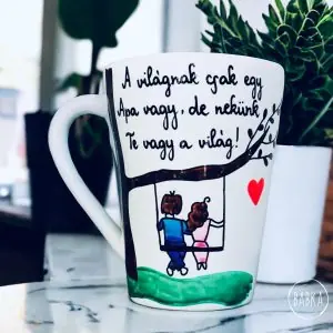 Apa bögre (2.8dl) (A világnak csak egy Apa vagy, de nekünk Te vagy a világ!) - Rózsaszín