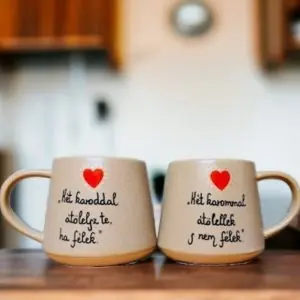 Páros bögre (Két karoddal átölelsz te ha félek. Két karommal átölellek s nem félek) (Radnóti)