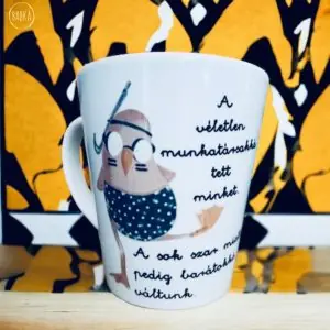 Munkahelyi barátság bögre (tejeskávés) (madár)