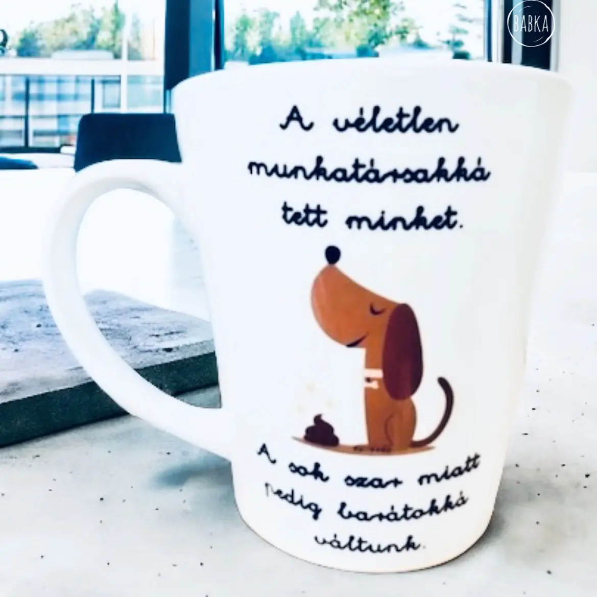 Munkahelyi barátság bögre (kutya) (tejeskávés)