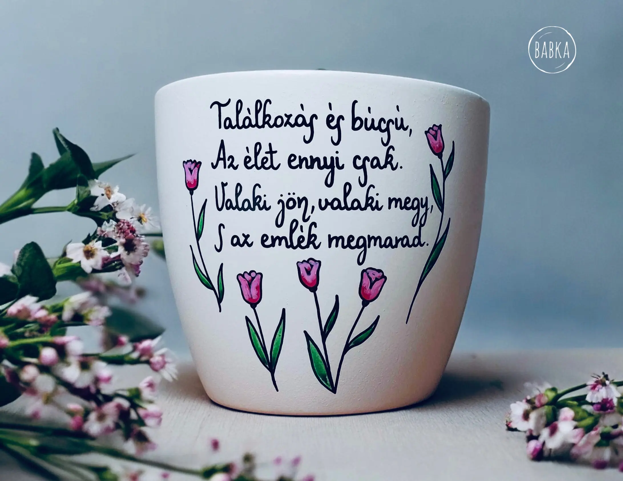 Ballagási kaspó  (személyre szabható)