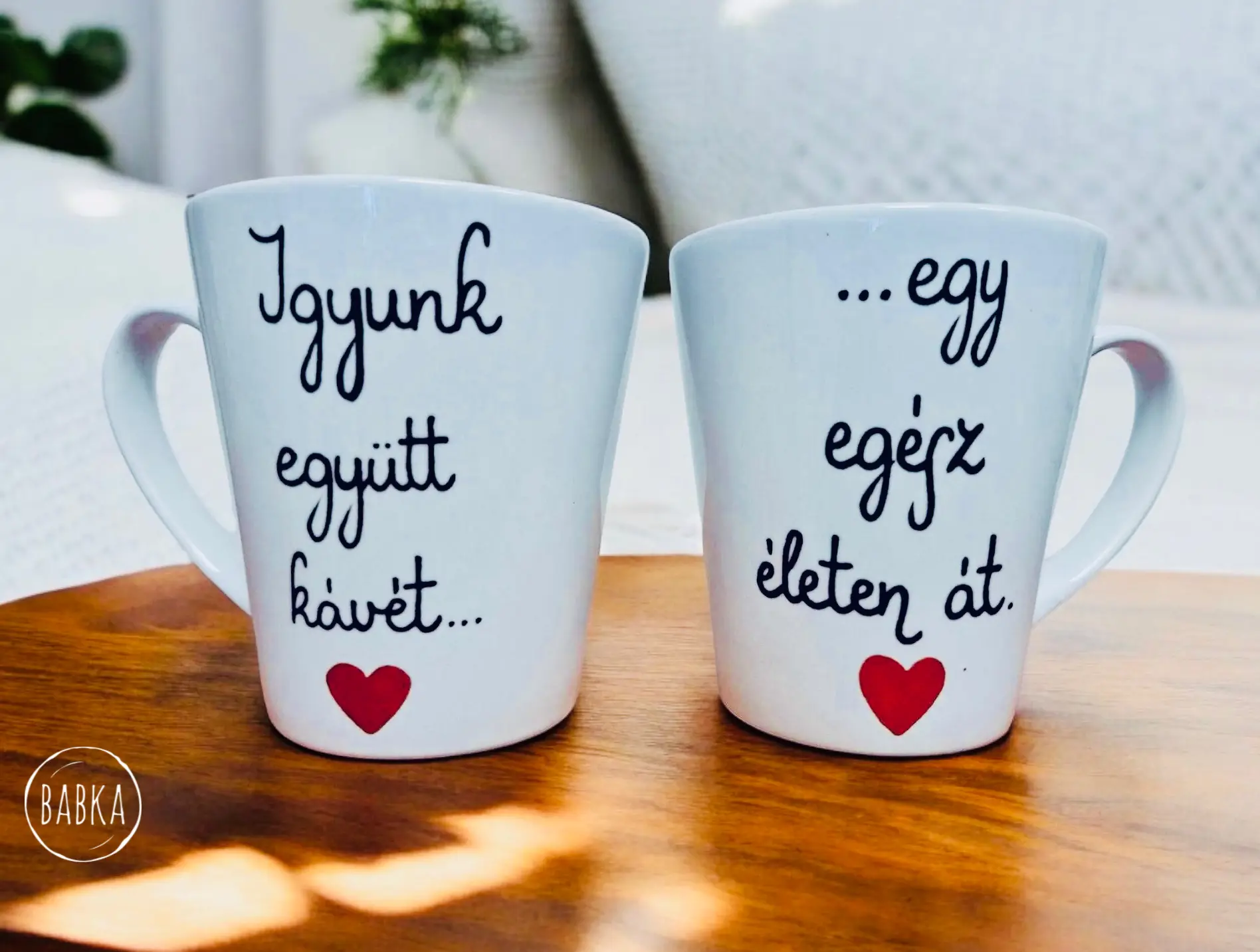 Egy egész életen át (páros bögre) (tejeskávés)