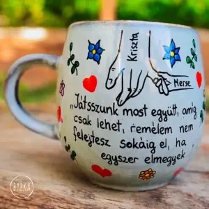 Ovis/bölcsi ballagási bögre (Játsszunk most együtt, amíg csak lehet) (személyre szabható)