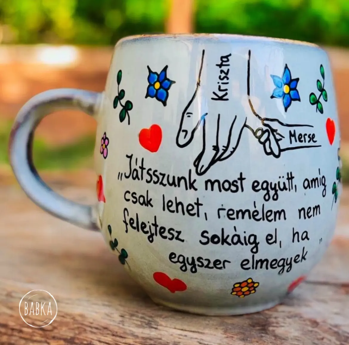 Ovis/bölcsi ballagási bögre (Játsszunk most együtt, amíg csak lehet) (személyre szabható)