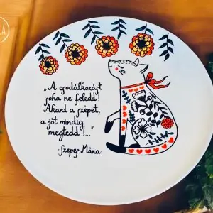 Szepes Mária tányér (A csodálkozást soha ne feledd! Akard a szépet, a jót mindig megtedd.)