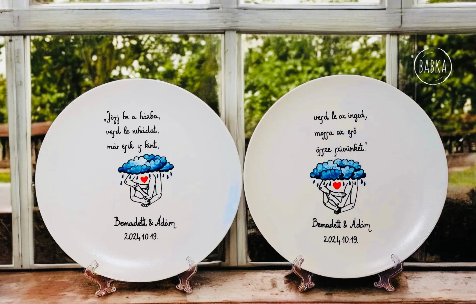 Bájoló (páros tányér) (személyre szabható)