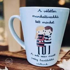 Munkahelyi barátság bögre (barátnők) (tejeskávés)