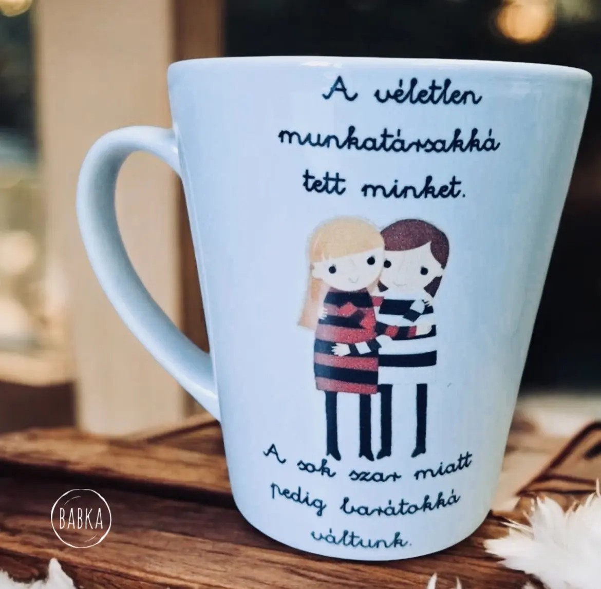 Munkahelyi barátság bögre (barátnők) (tejeskávés)