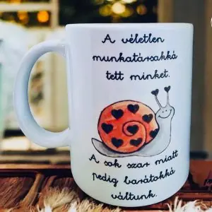 Munkahelyi barátság bögre (csiga)
