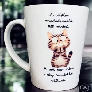 Munkahelyi barátság bögre (cica) (tejeskávés)