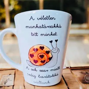 Munkahelyi barátság bögre (csiga) (tejeskávés)