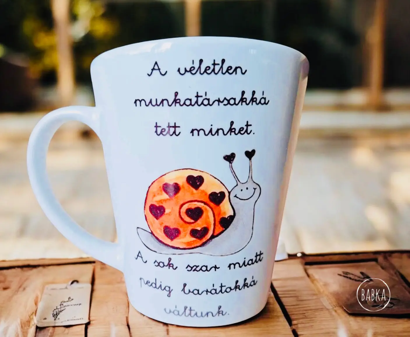 Munkahelyi barátság bögre (csiga) (tejeskávés)