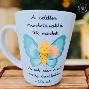 Munkahelyi barátság bögre (pillangó) (tejeskávés)