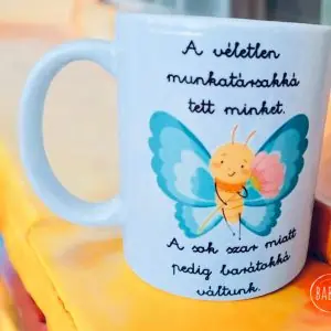 Munkahelyi barátság bögre (pillangó)