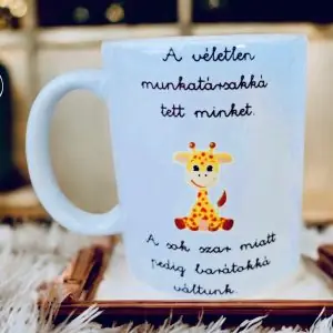 Munkahelyi barátság bögre (zsiráf)