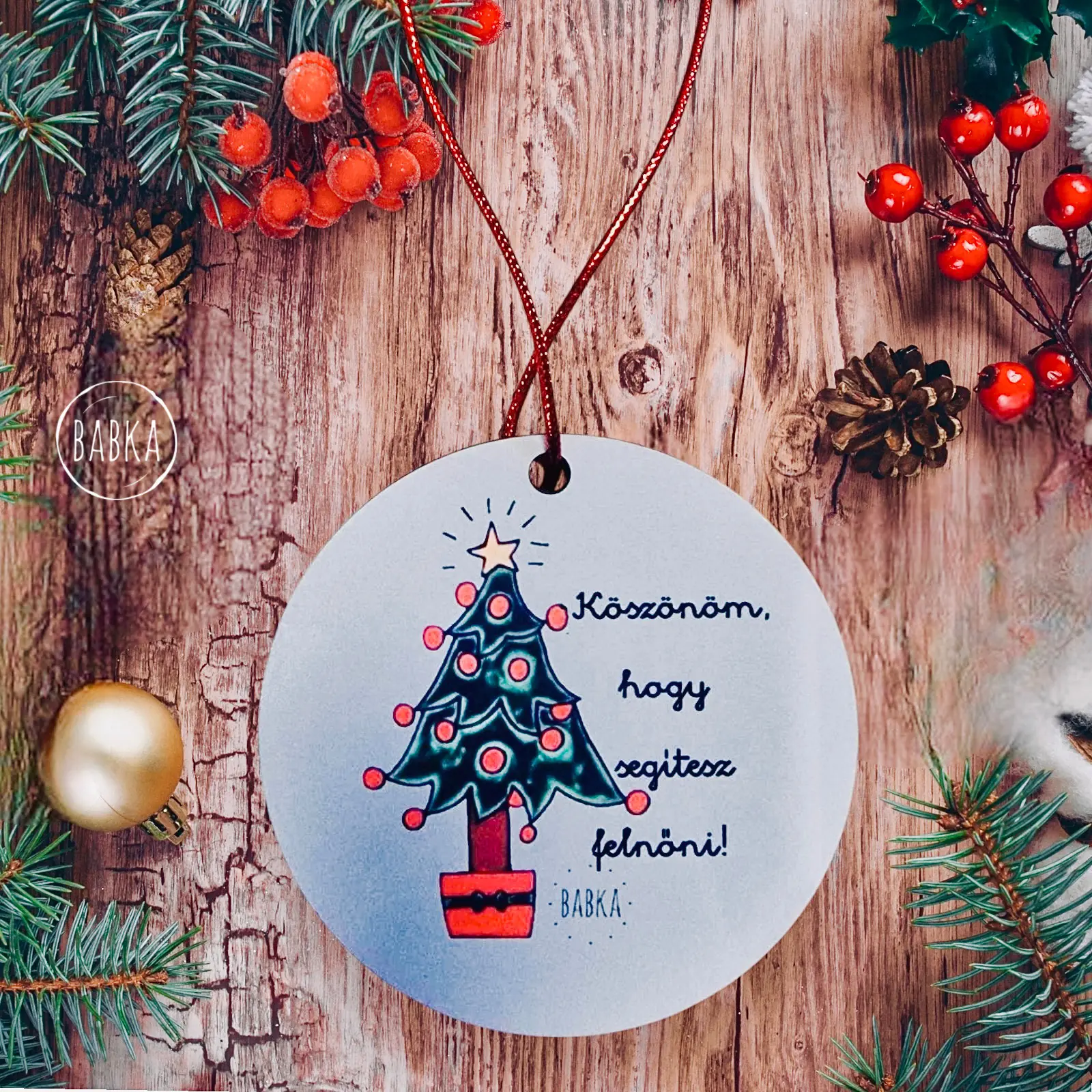 Köszönet (karácsonyfadísz)