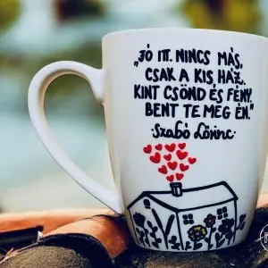 "Kis ház" bögre (Szabó Lőrinc)