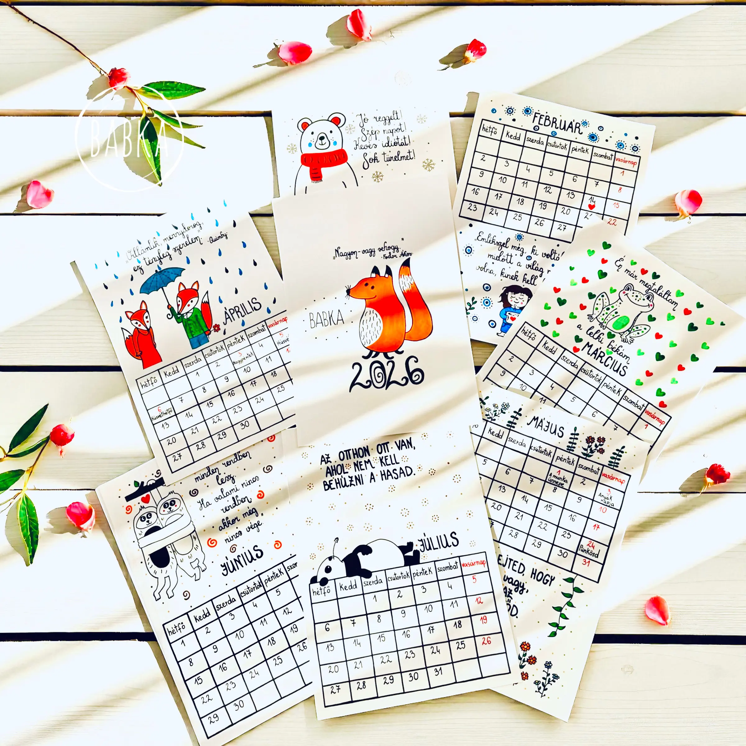 Babka falinaptár 2026