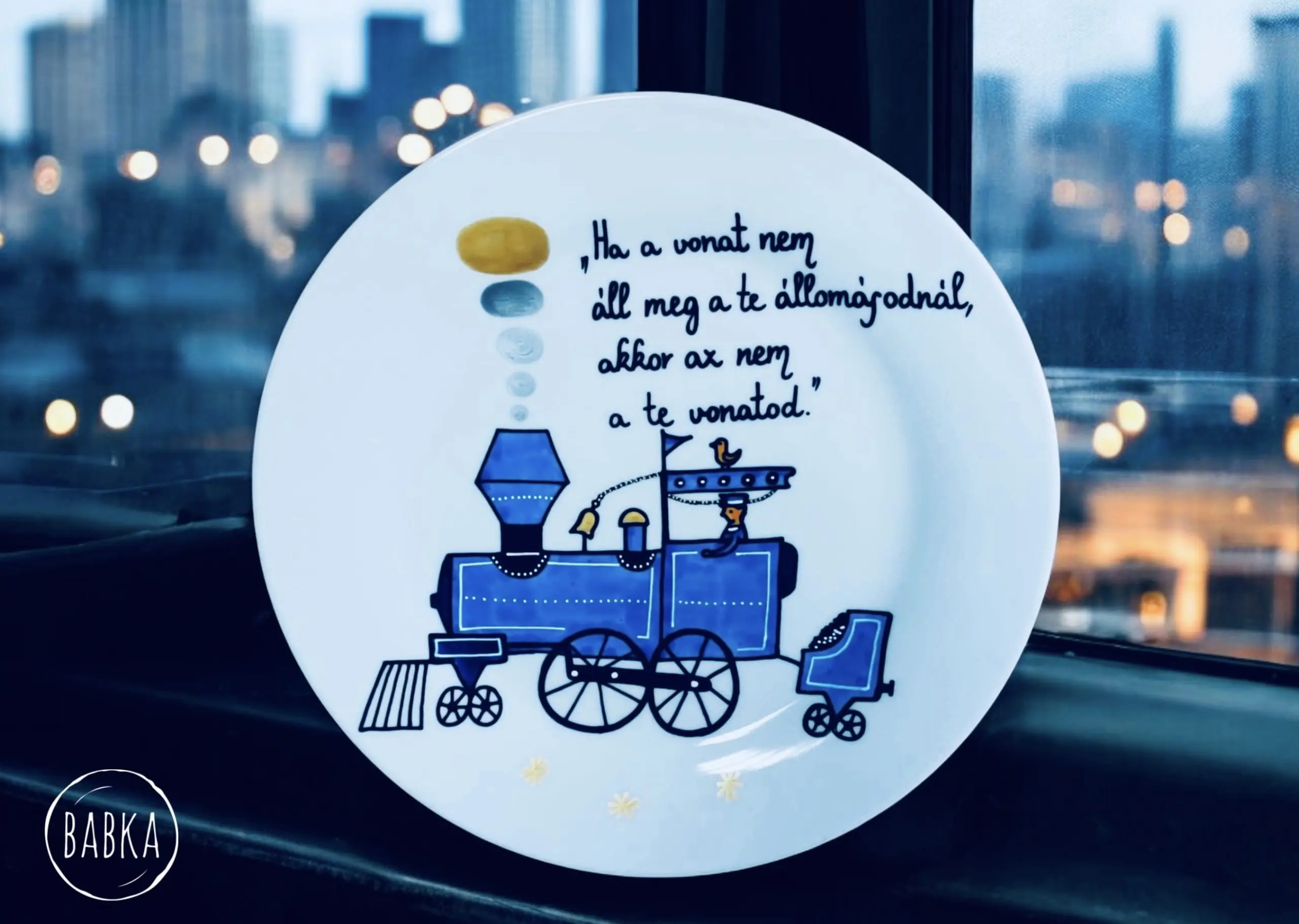 "Nem a te vonatod" tányérka