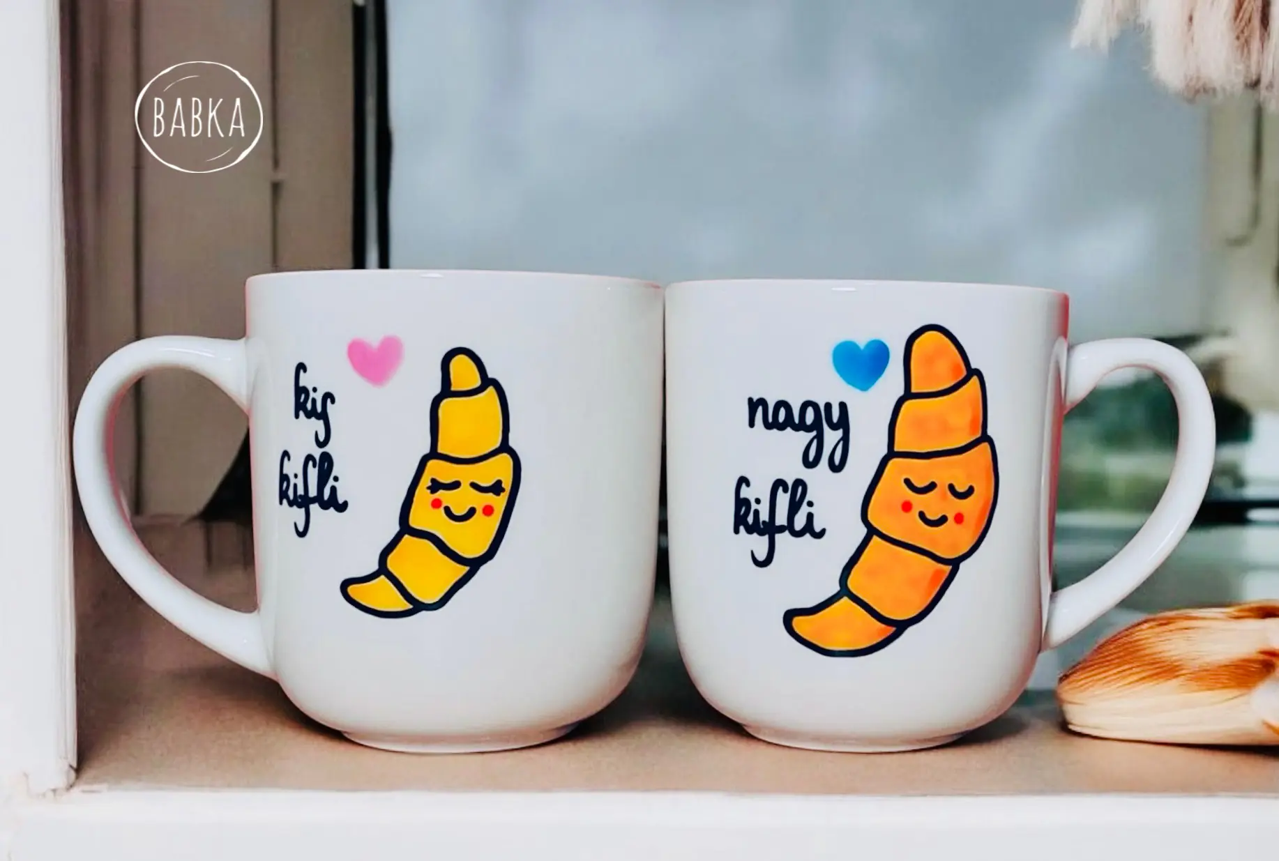 Kis kifli-nagy kifli (páros bögre)