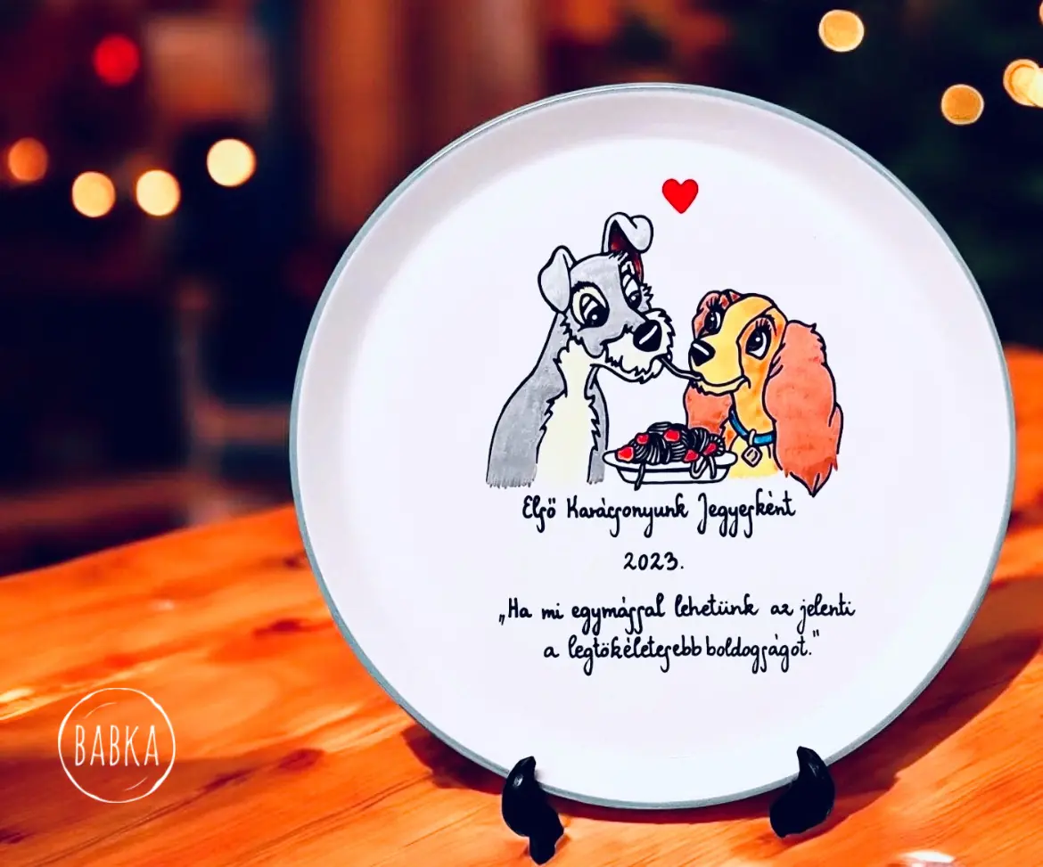 Susi és Tekergő (tányér) (a szöveg módosítható)