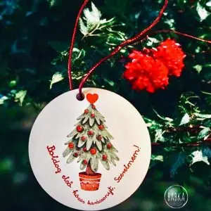 Boldog első karácsonyt Szerelmem! (karácsonyfadísz)