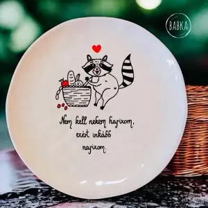 Hasizom nasis tányér (mosómedve)