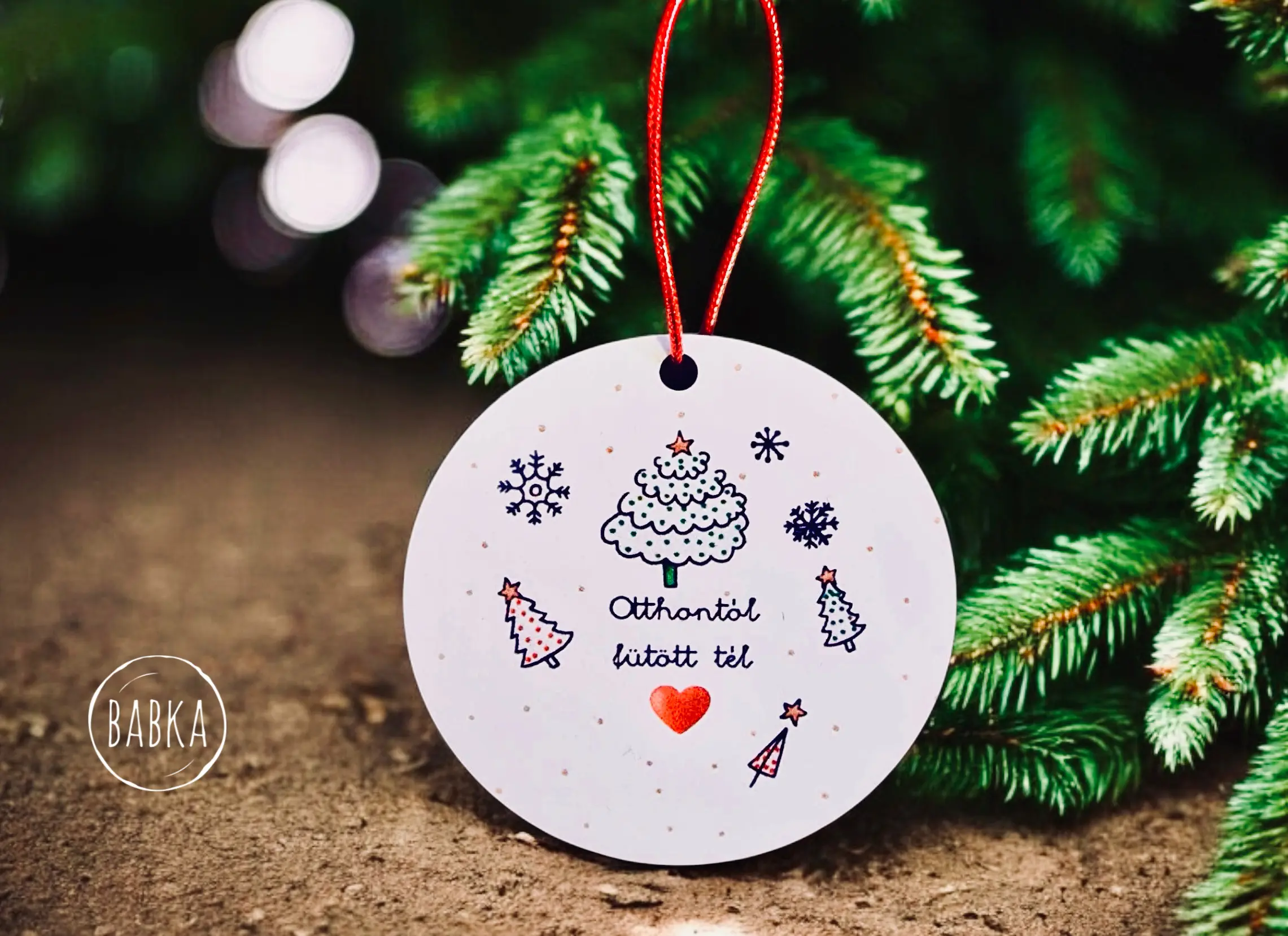 Otthontól fűtött tél (karácsonyfadísz)