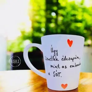 Apa bögre  (tejeskávés) (Mint emberek a sót)