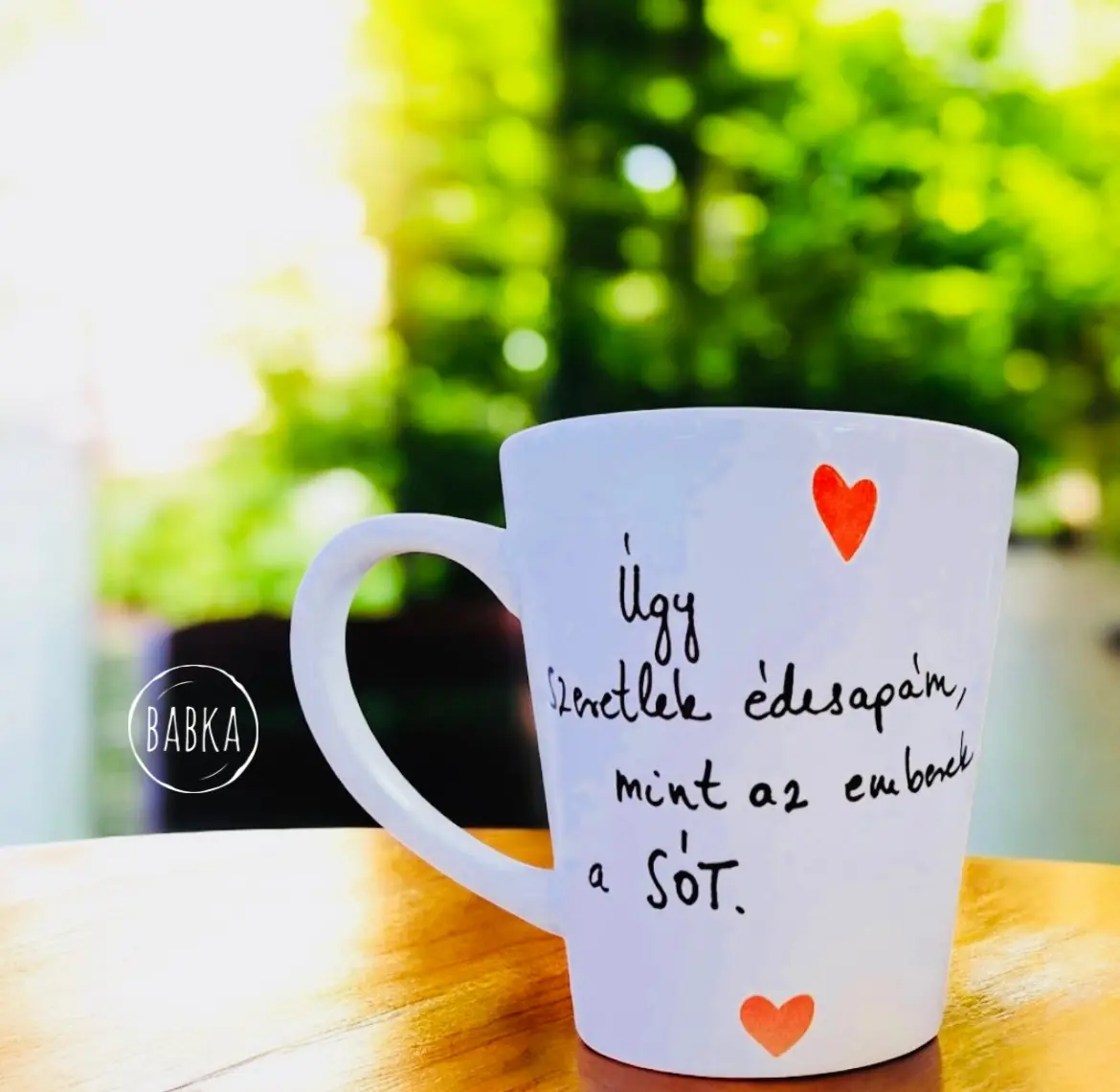 Apa bögre  (tejeskávés) (Mint emberek a sót)