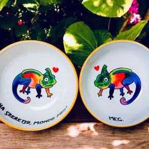 Páros kaméleonos tálka - Sárga