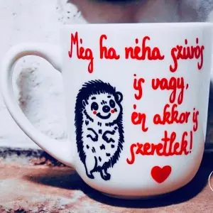 Szúrós süniszerelem (bögre)