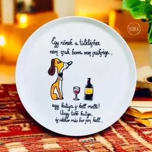 Bor és kutya (tányér)
